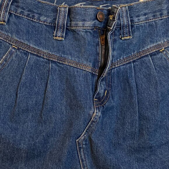 Free People We The Free Saratoga Blue Pleated Frayed Hem Distressed Denim Skirt - Picture 4 of 14